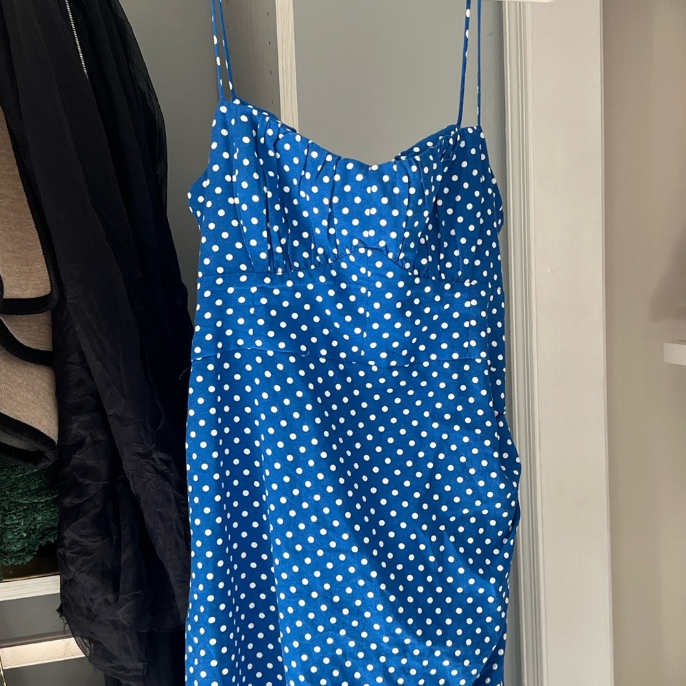 Zara Blue Polka Dot Dress